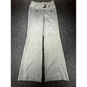 Dots Dress Pants Women's 3/4 Gray Y2K Comfort Flat Front Waist Belted Wide Leg